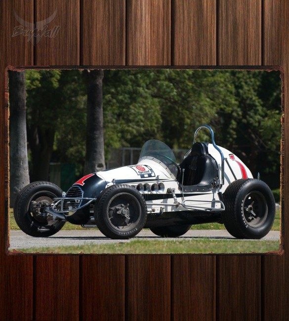 Металлическая табличка Watson Offenhauser Sprint Car Металлическая табличка Watson Offenhauser Sprint Car